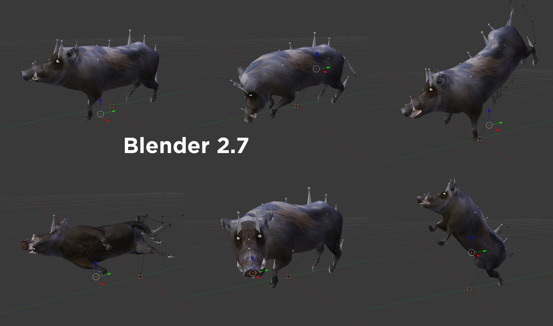 wild boar rigged animation 3D model https://p.turbosquid.com/ts-thumb/Tp/UQQTOI/wJ3Gn5Wz/blender/jpg/1518449112/1920x1080/fit_q87/7329ff4416bf67d9bf3781fe59b49a8dd88346ef/blender.jpg