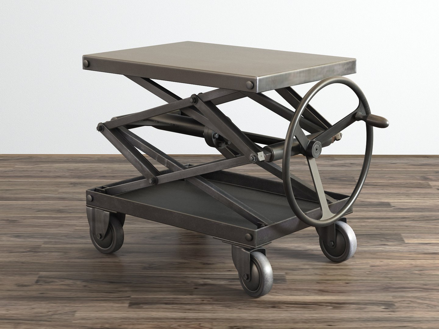 Restoration hardware scissor lift outlet table