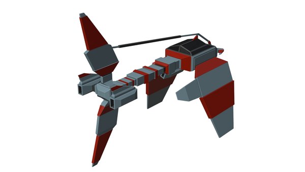 modelo 3d Nave espacial de baja poli - TurboSquid 2043052