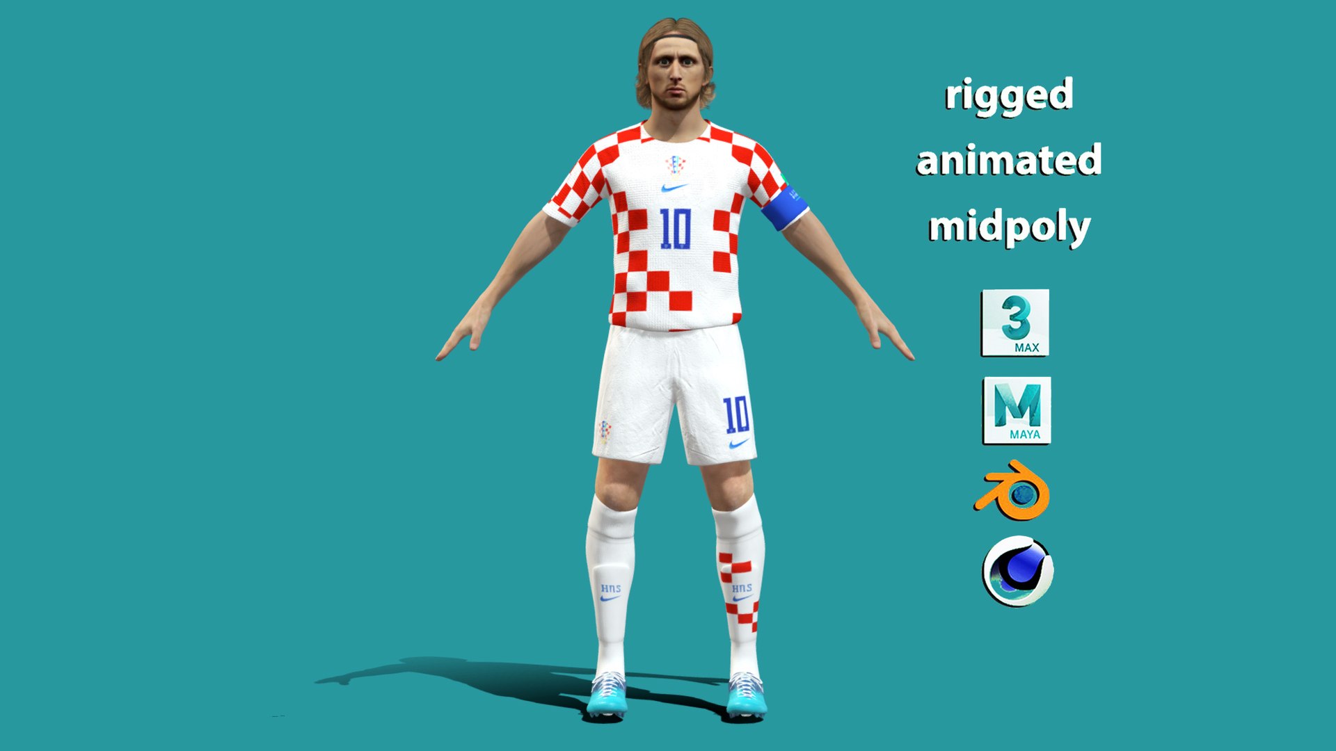 Luka Modric Croatia Model - TurboSquid 2000376