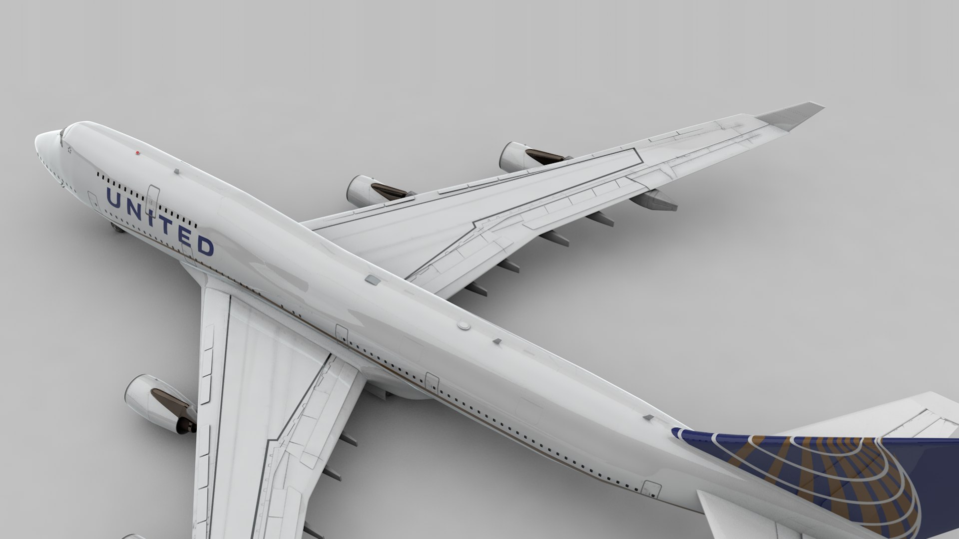 Boeing 747 United Airlines 3D Model - TurboSquid 1605044
