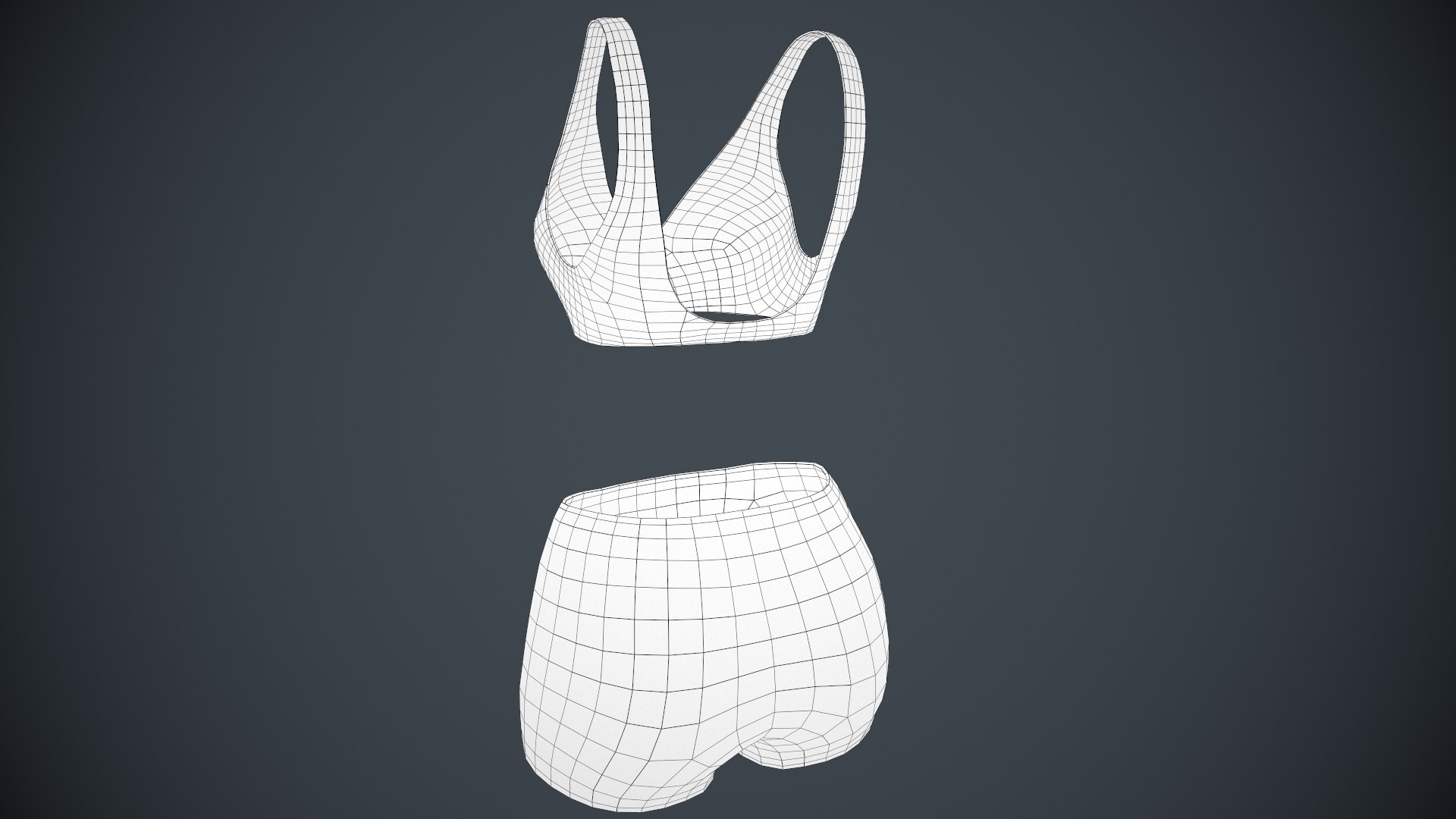 Female Black Bra and Underwear 3D model - TurboSquid 1927730