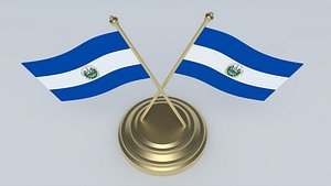 Flag of El Salvador 3D Model