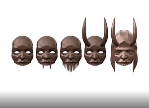 3D model Evil mask collection