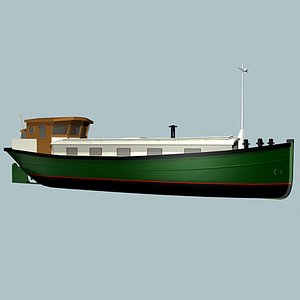 dutch barge 3d model