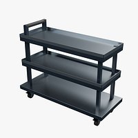 Three Tier Service Cart 1350x550mm Configuration 04