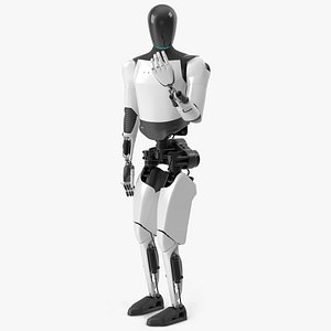 3D Tesla Optimus Gen 2 Humanoid Robot White model