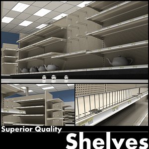 3D store shelving environment model