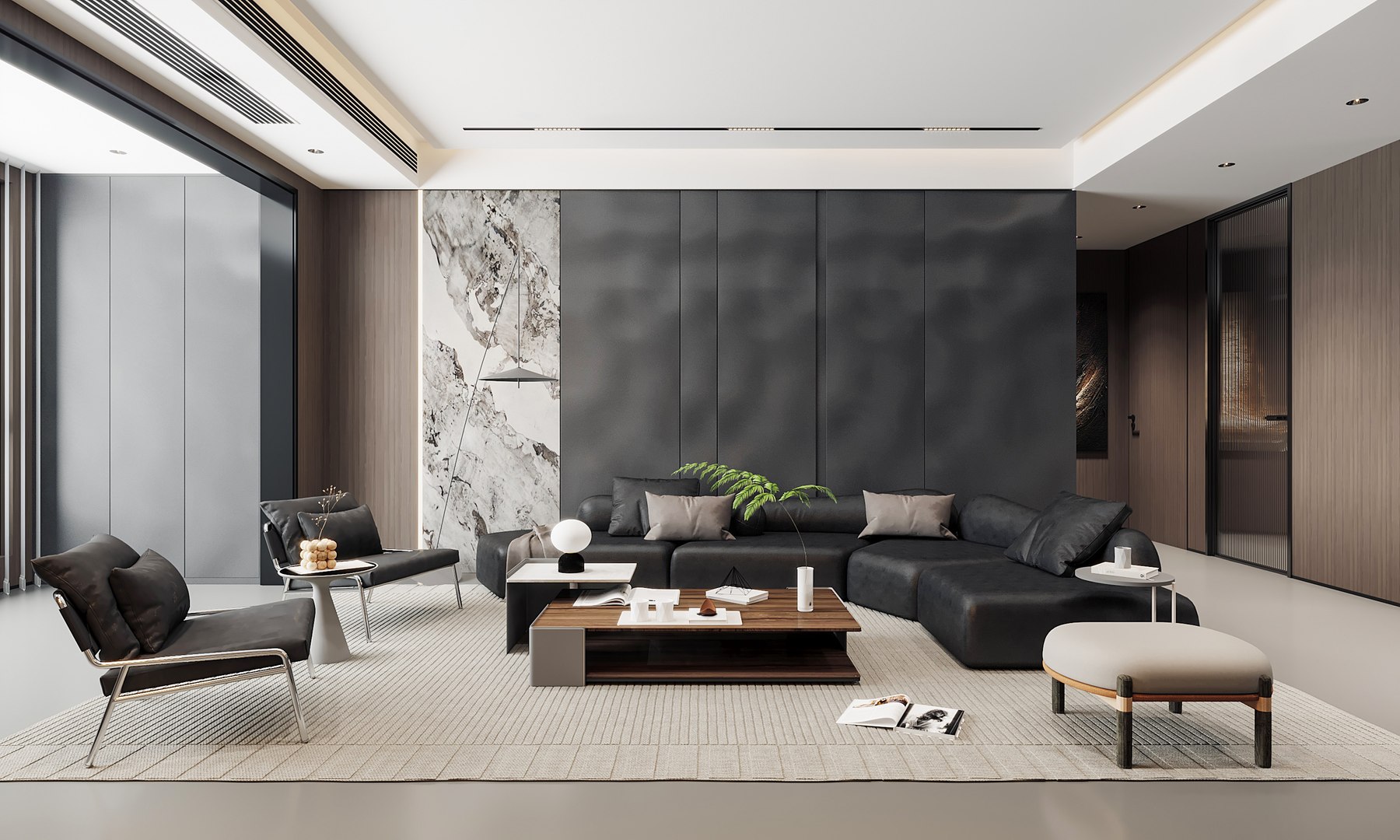 Modern Living Room Model - TurboSquid 2239430