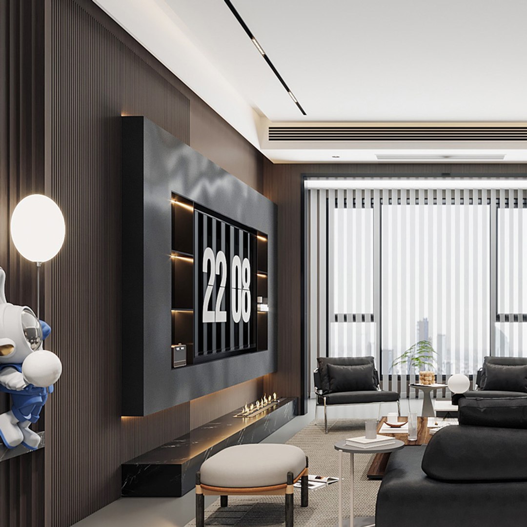 Modern Living Room Model - TurboSquid 2239430