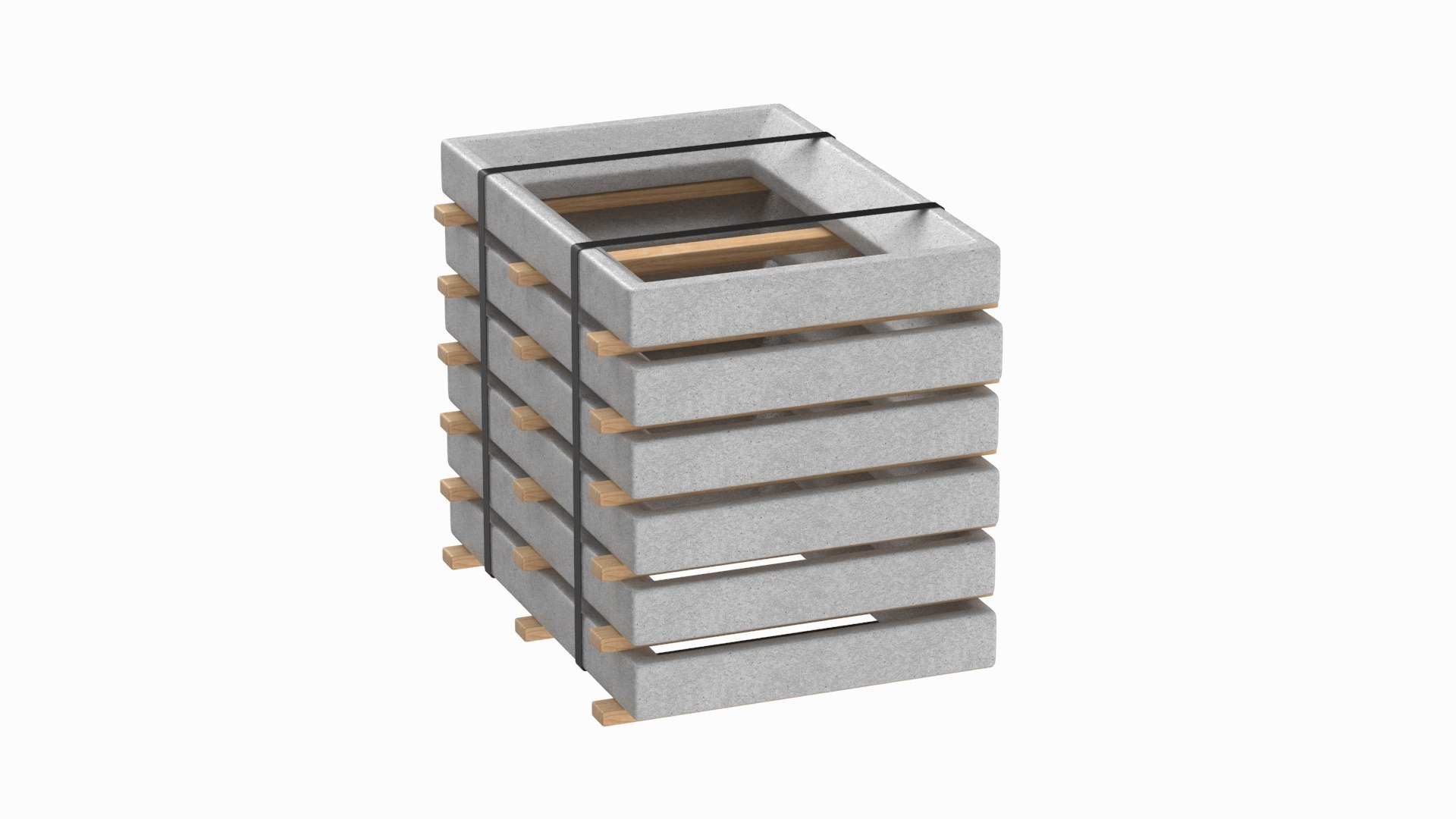 3D Stack Of Concrete Window Panels - TurboSquid 2313291