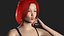 3D Free Red Hair Woman Game Ready