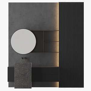 MODERN - Gray Bathroom-02 3D model