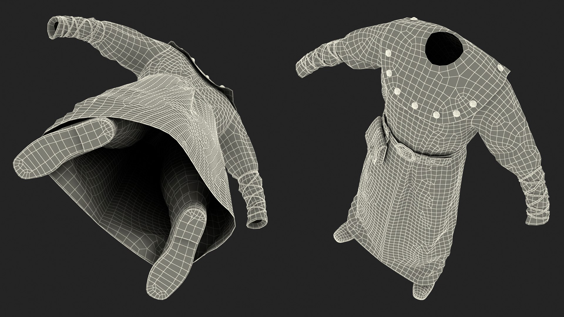 Medieval Monk Robe Outfit 3D - TurboSquid 2402326