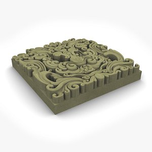 Carved 06MM stone inscriptions 3D