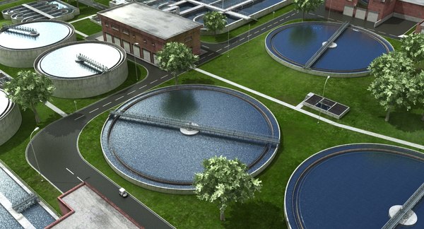 Realistic water treatment plant model - TurboSquid 1401808