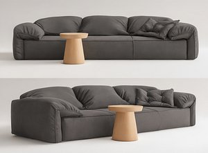 Modern Modular Sofa and Side Table Set