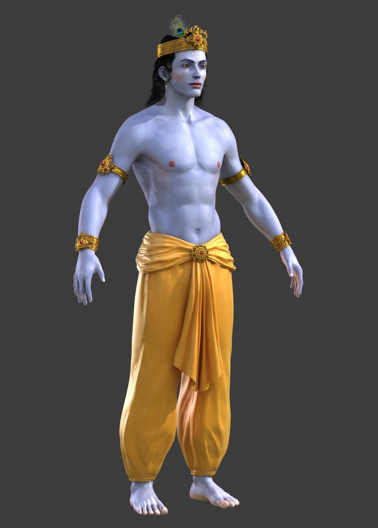 3d Krishna Lord Model