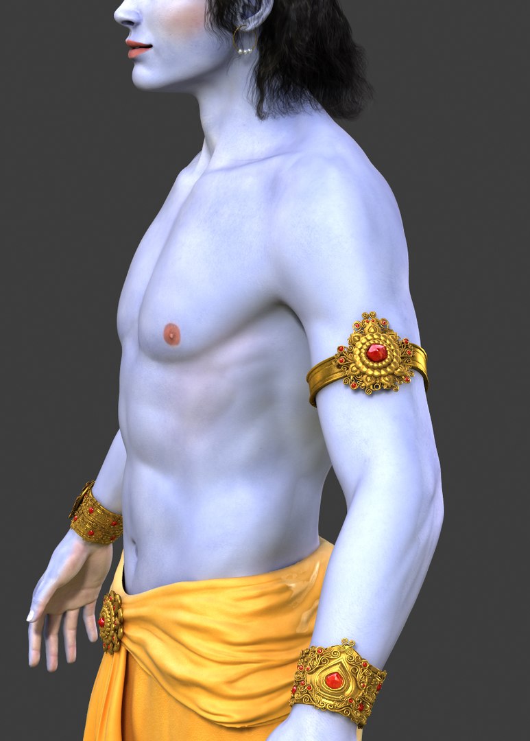 3d Krishna Lord Model