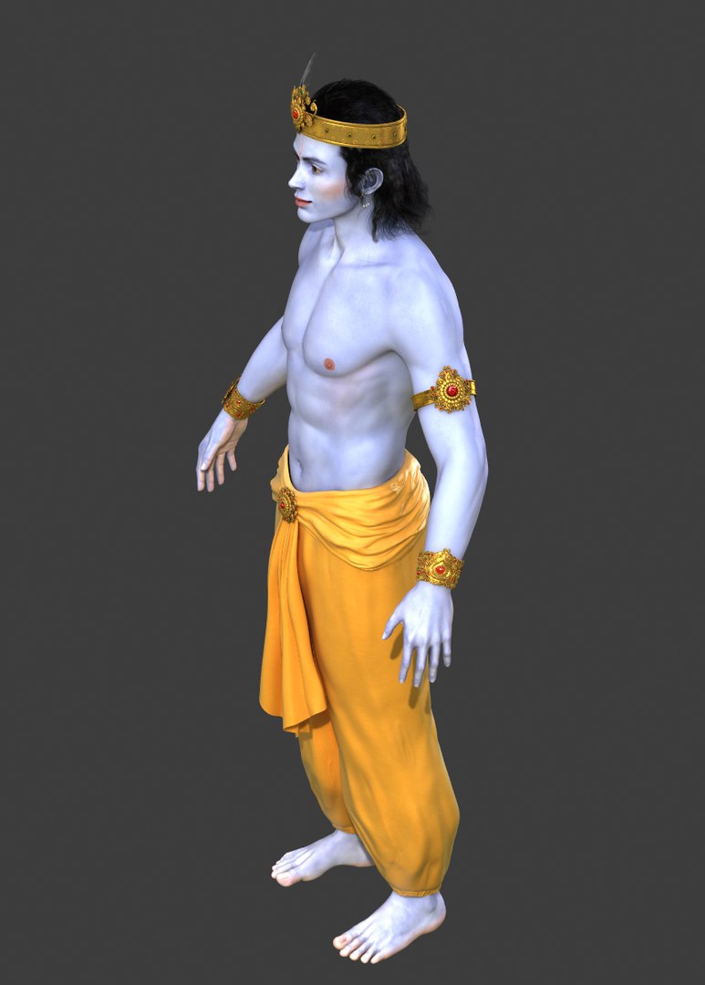 3d Krishna Lord Model