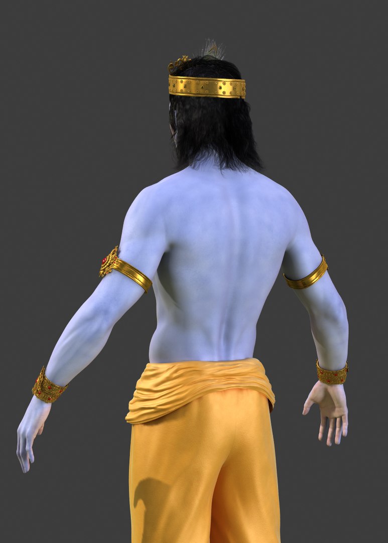 3d Krishna Lord Model