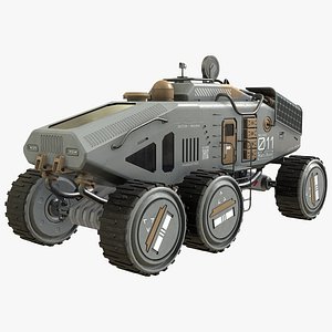 3D Mars Rover Concept 2 Grey model