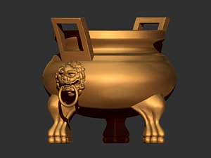 3D Chinese incense burner