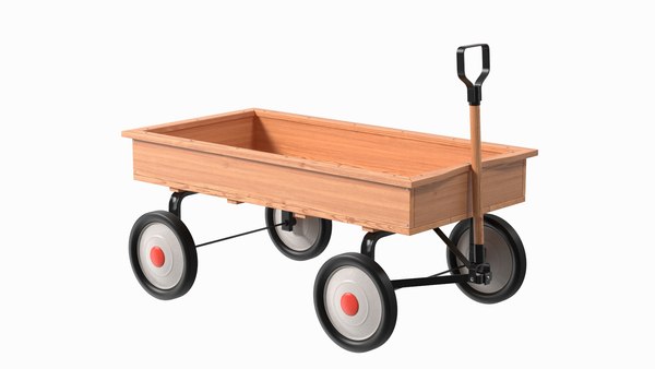 3D Children Wooden Wagon Cart TurboSquid 2131784