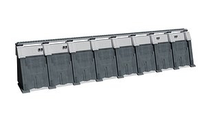 3D Sci-fi wall with gate