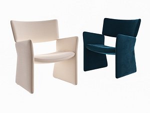 Crown Easy Chair 3D