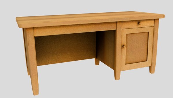 wooden desk 3d model