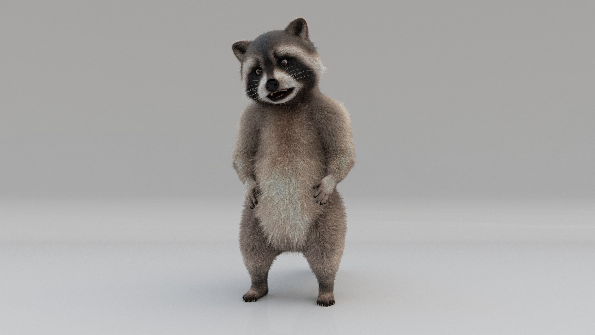 modelo 3d Raccoon FUR ANIMATED - TurboSquid 1963498