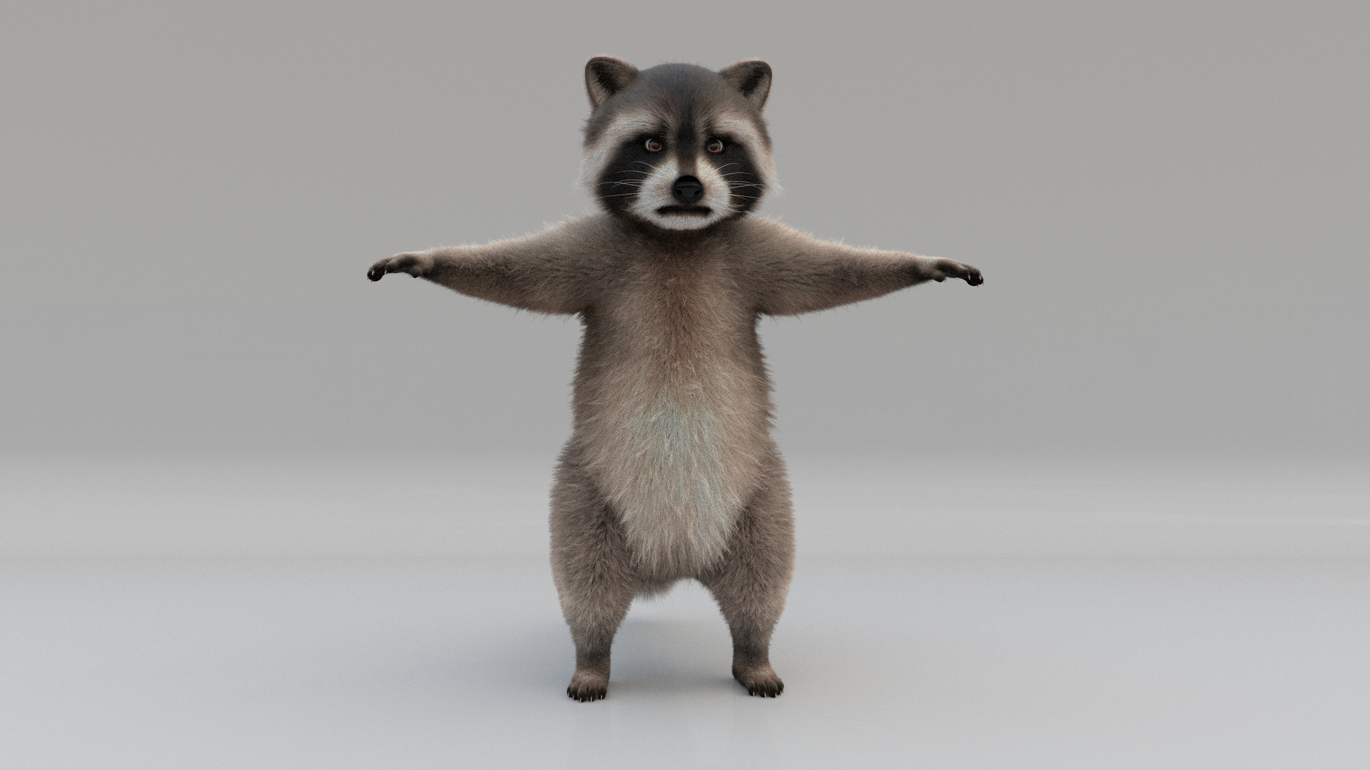 Raccoon FUR ANIMATED 3D model - TurboSquid 1963498