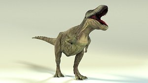 rigged t-rex animation 3D model