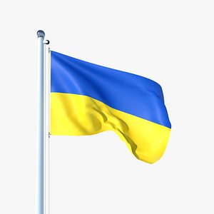 Animated Flag of Ukraine model