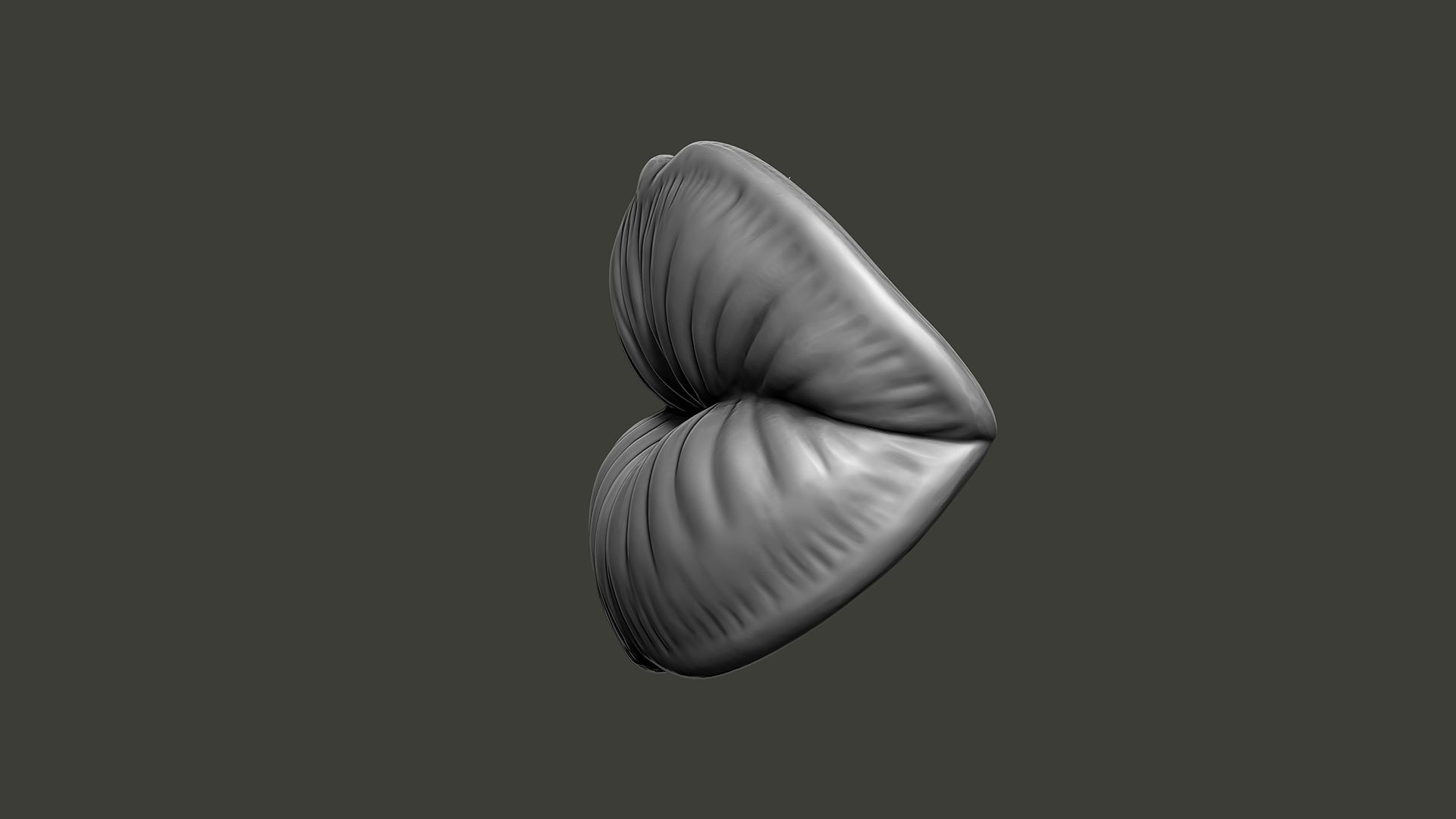 Kissing Lips Sculpture Decor 3D 3D Model - TurboSquid 1885399