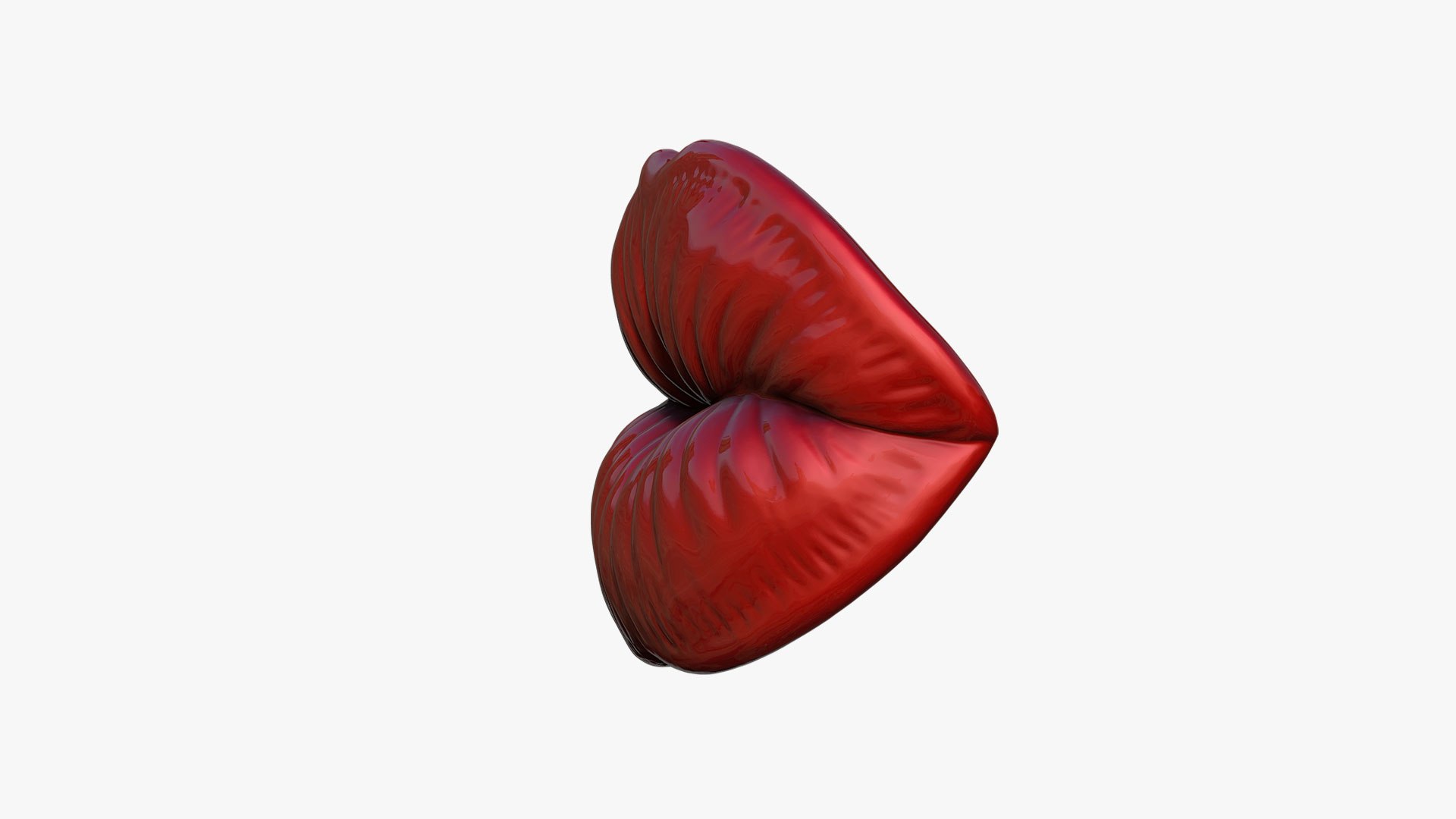 Kissing Lips Sculpture Decor 3D 3D Model - TurboSquid 1885399
