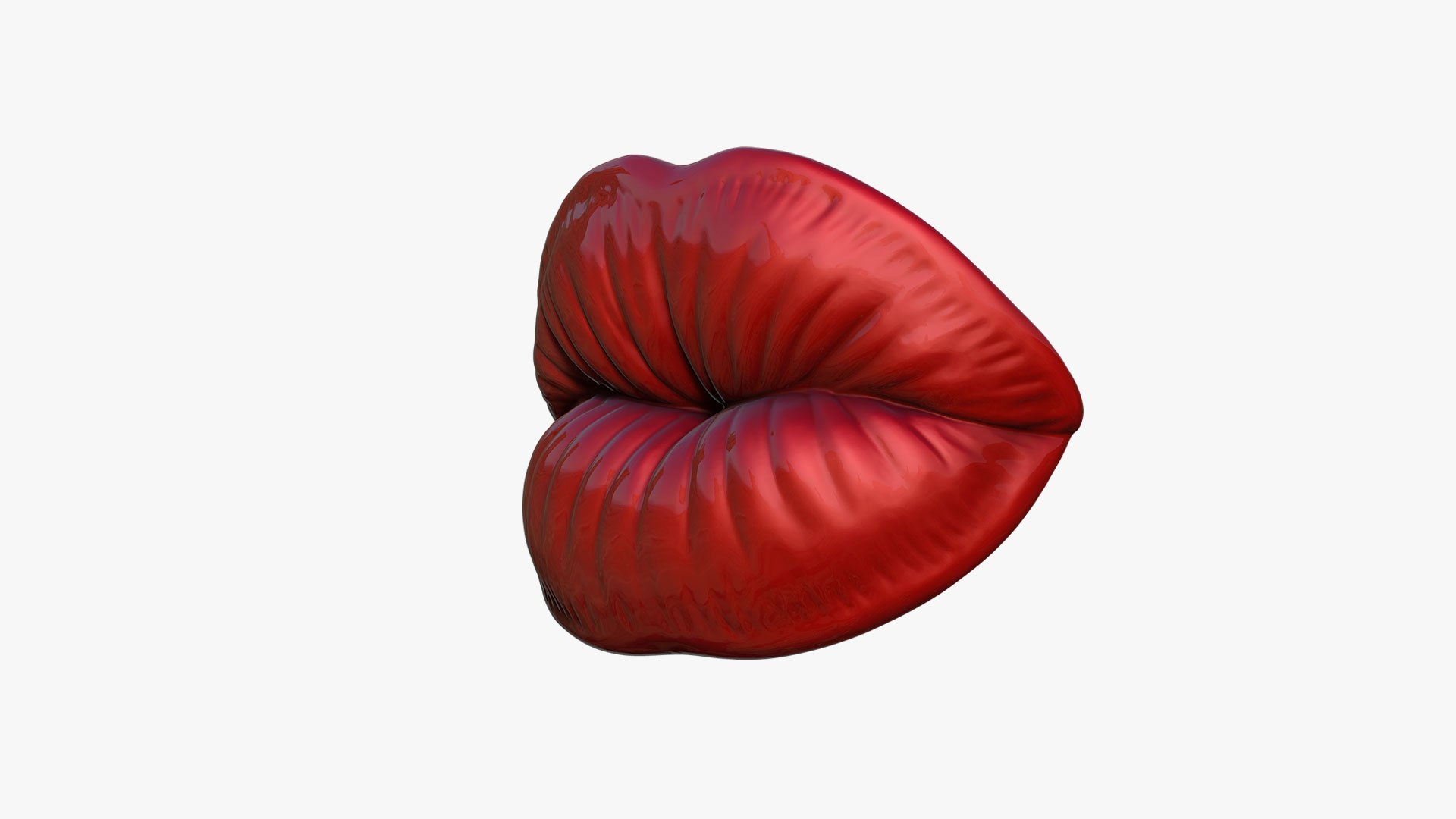 Kissing Lips Sculpture Decor 3D 3D Model - TurboSquid 1885399