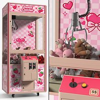 Claw Machine with Plush Toys Rigged