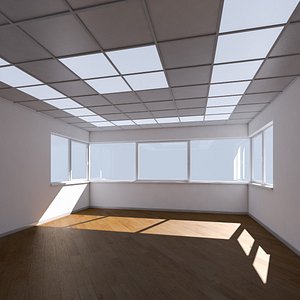 Training Seminar Room Empty White 3D model