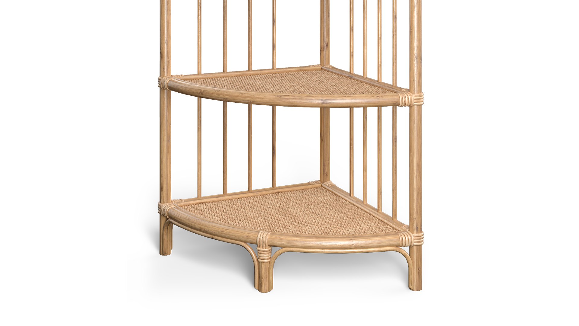 Kantha Rattan Corner Shelf 3D TurboSquid 2161595