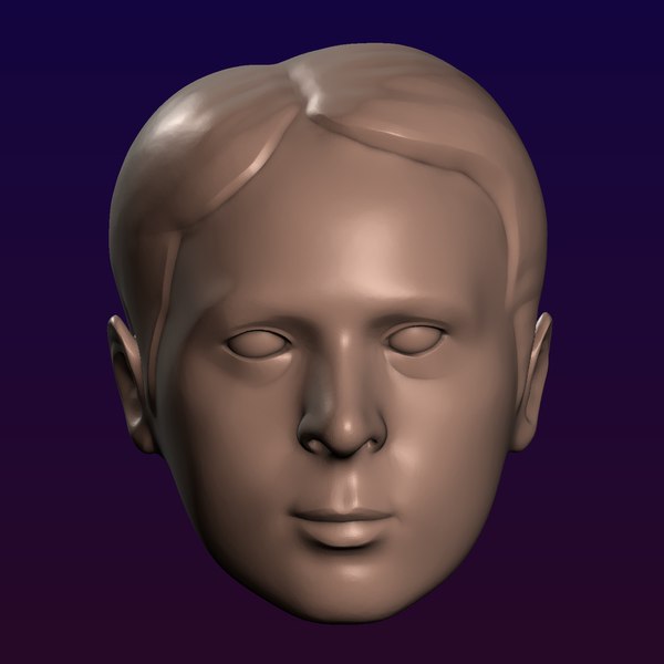 3D Male head 17 model