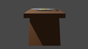 table and egg 3D