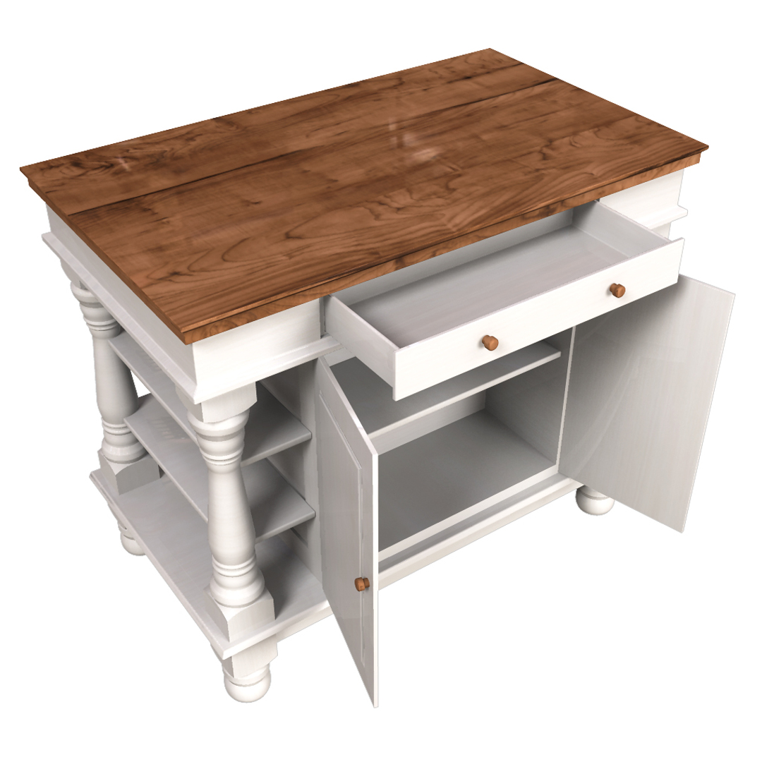 colonial kitchen table 3d max