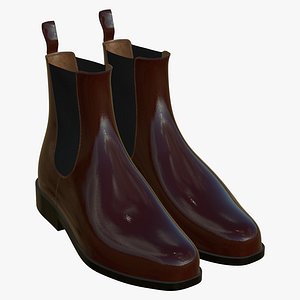 3D Shiny Leather Boots