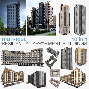 high-rise residential buildings 3D
