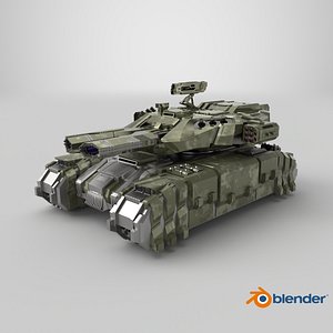 Sci Fi Heavy Tank Green