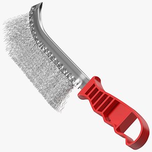 3D Steel Wire Brush with Plastic Handle
