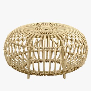 Pouf Beige rotin OTTOMAN de Sika Design