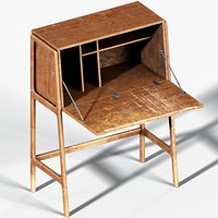 Old Shabby Bureau Low-poly 3D model
